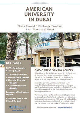 AUD Study Abroad & Exchange Fact Sheet