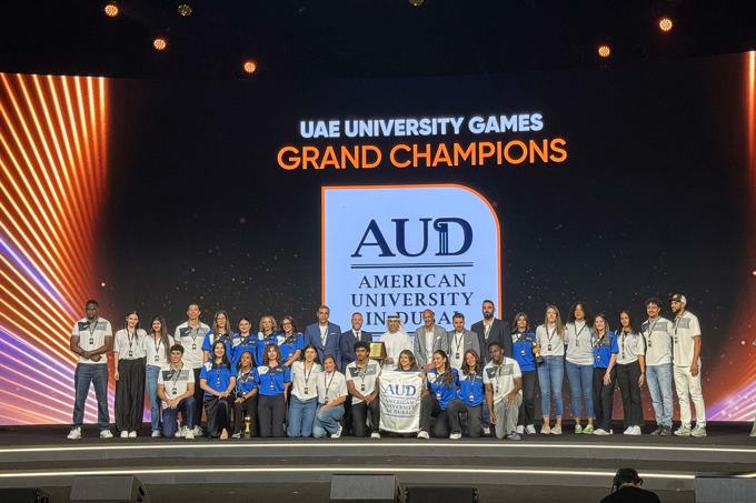 AUD Celebrates Athletic Excellence as Grand Champion at the 2024–2025 UAE University Games