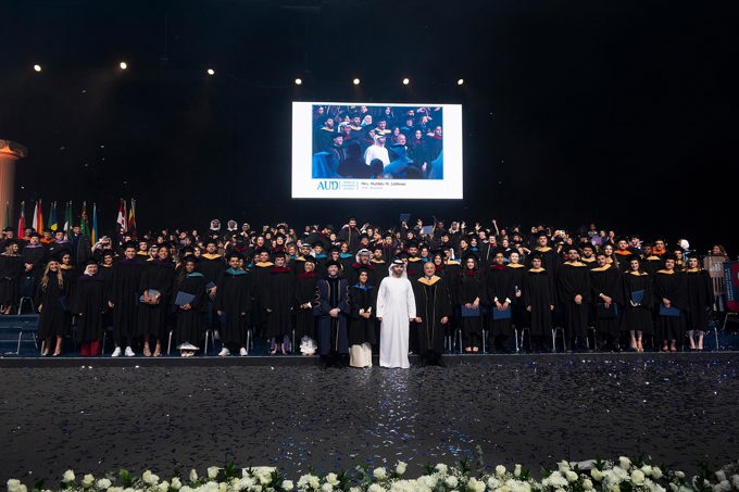 Mansoor bin Mohammed honours graduates at 28th commencement ceremony of AUD
