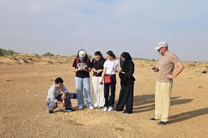 AUD Biology students join Field Surveys at Desert Reserve