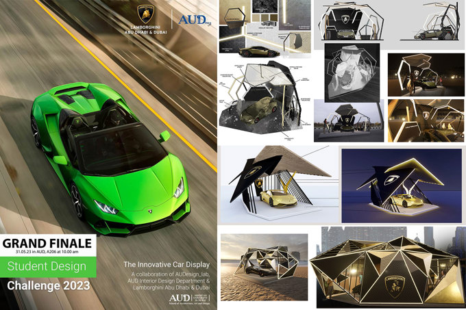 AUD Interior Design Students winners of “LAMBORGHINI Huracán Innovative Car Display”