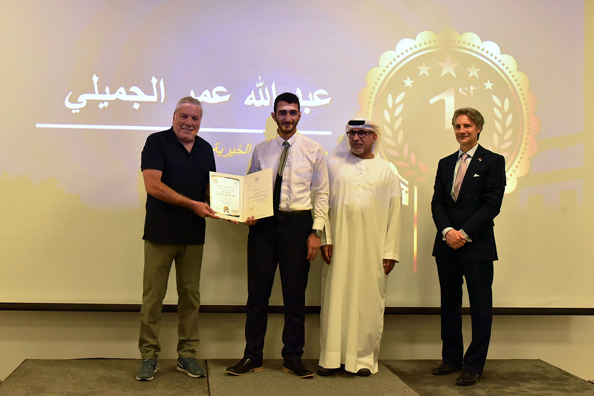 Winner Abdullah Omar Al-Jumaili from Al Ahlia Charity School in Dubai